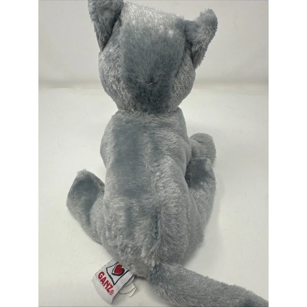 Ganz Webkinz Charcoal Cat HM152 Gray Kitty Plush Stuffed Animal No Code